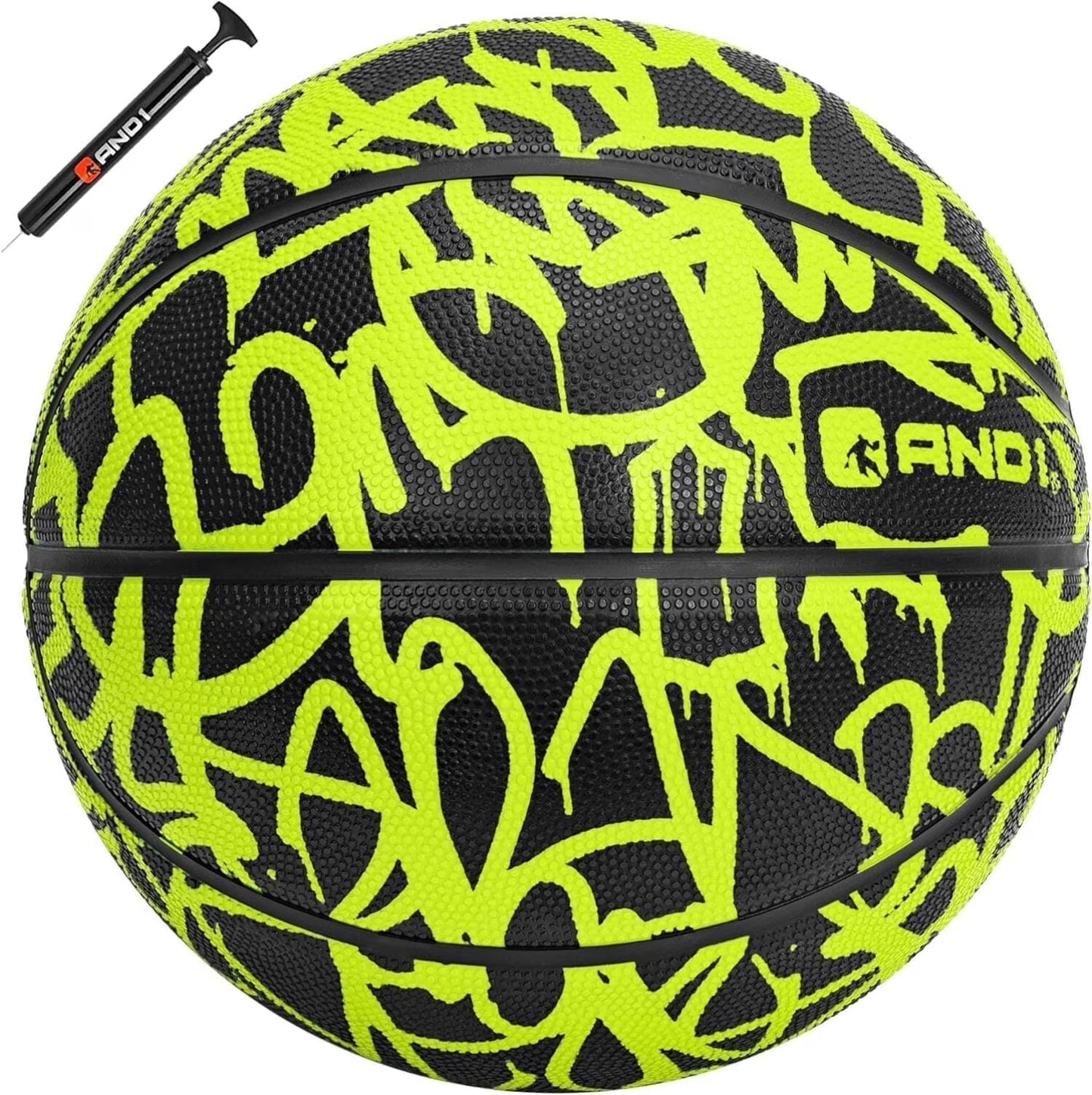 Fantom Graffiti Rubber Basketball, Size 7 (29.5"), Deep Channel Construction, Indoor/Outdoor Use